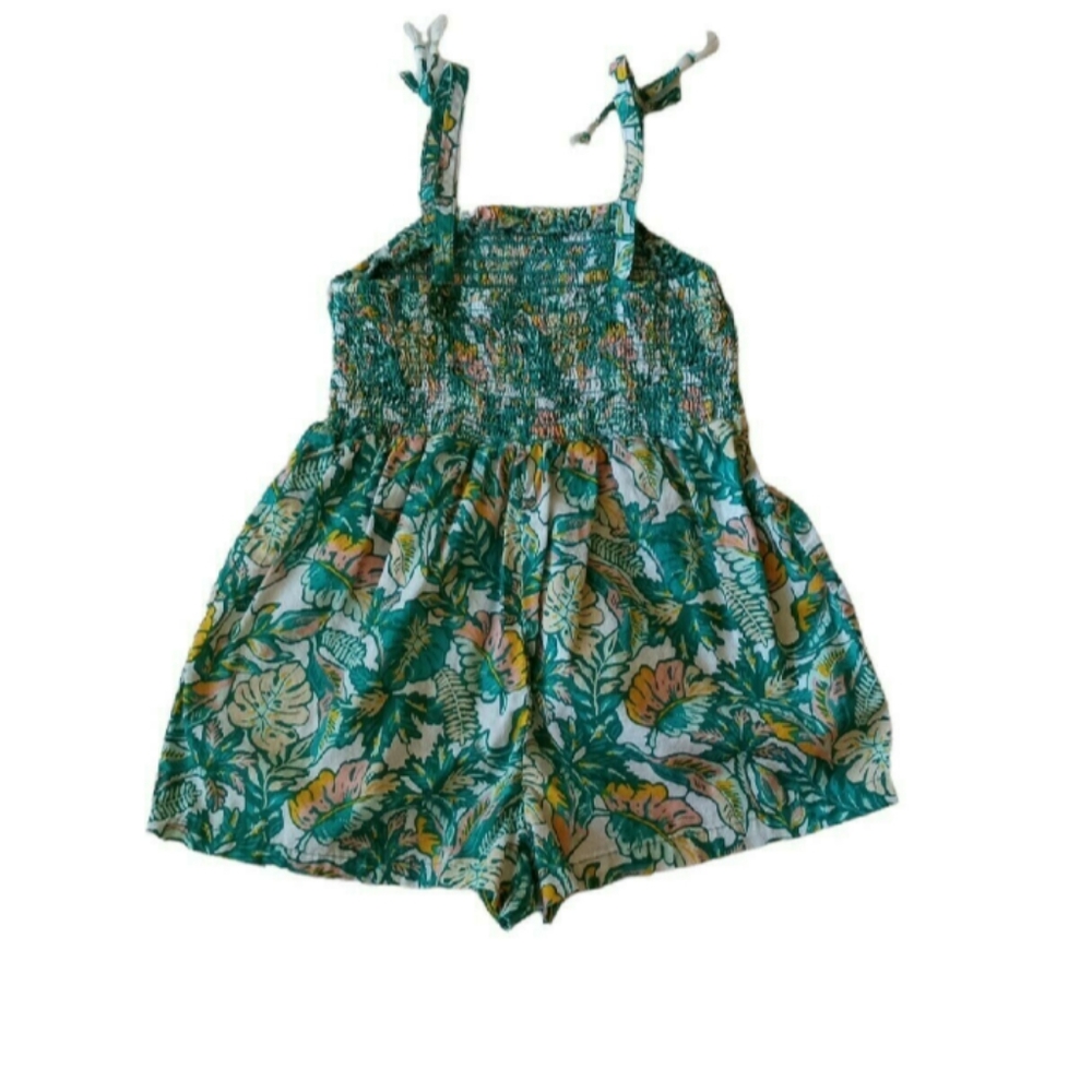 SOLD!Tommy Bahama 4T Toddler Girl romper Tropical Print Summer - Picture 4 of 4